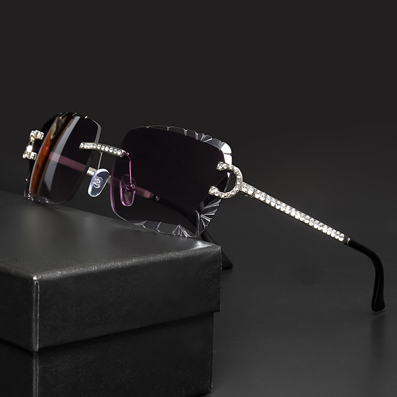 Luxury Lifestyle Men - Fashion Rimless Square Sunglasses Vintage Diamond