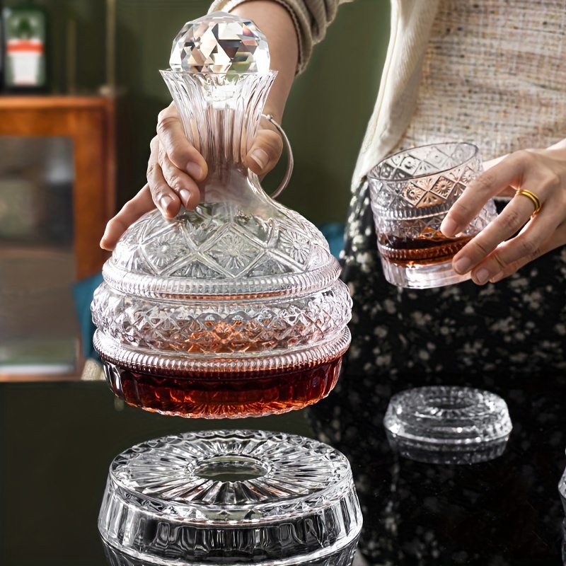 Glass Decanter Whiskey - Crystal Wine Decanter Elegant Handcrafted Glass