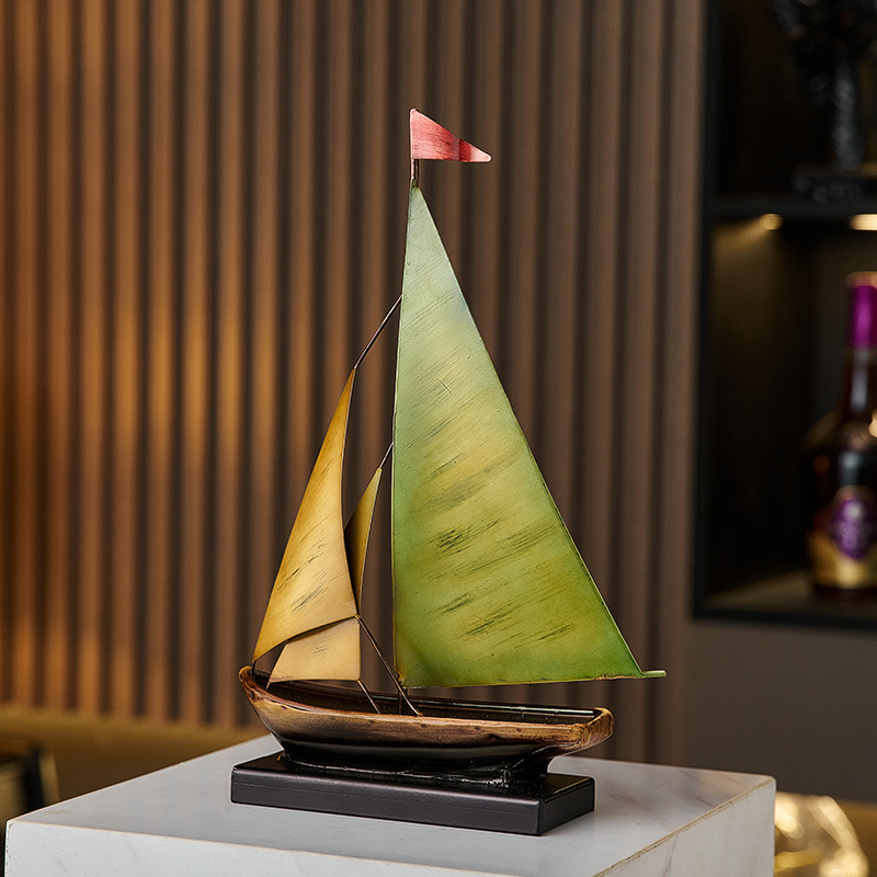 Quiet Luxury Lifestyle - Creative Sailboat Model Ornament, Luxury Decor