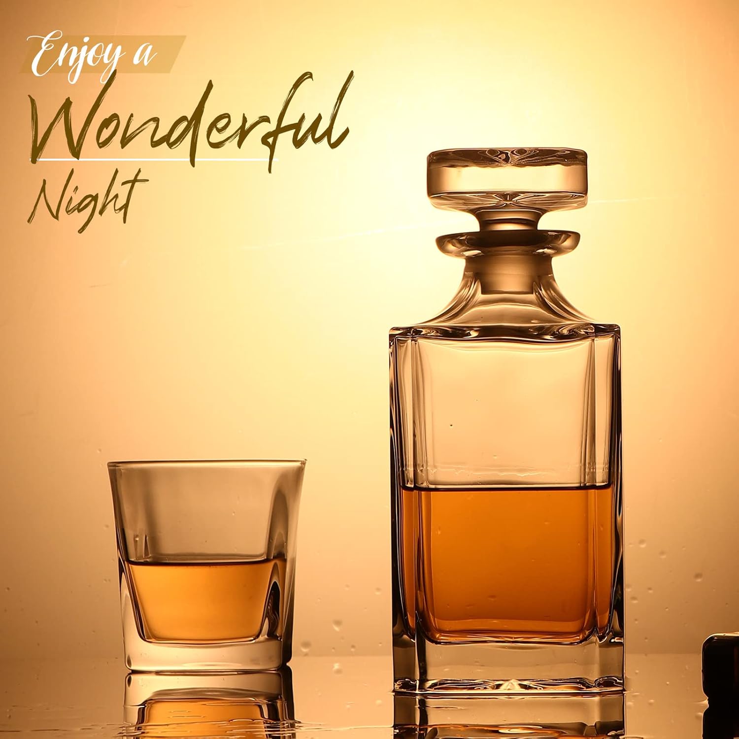 Glass Decanter Whiskey - Glass Decanter - Whiskey Decanter for