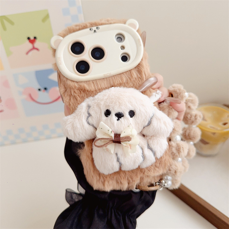 3D Cartoon Bowknot Puppy Warm  - Apple Iphone 15 Pro Max review and price