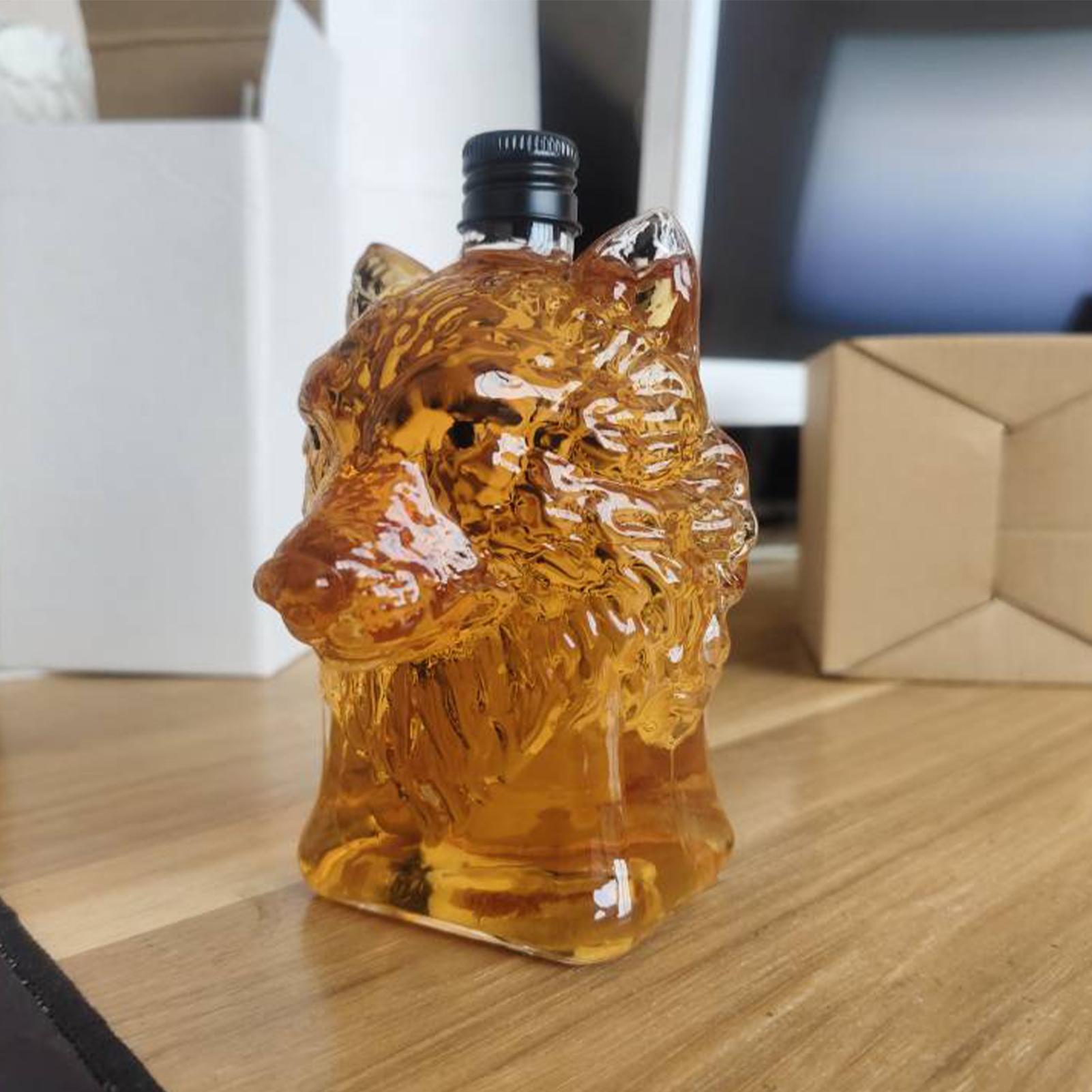 Wolf Art Statue Wine bottle Wh - Glass Decanter Whiskey review and price