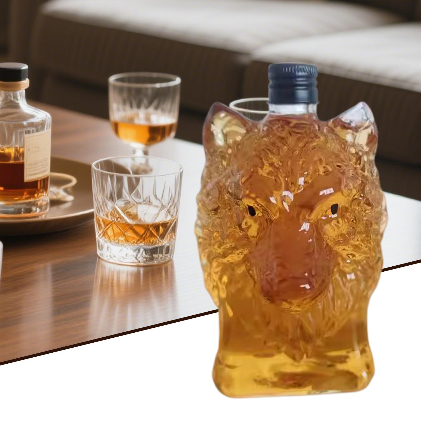 Wolf Art Statue Wine bottle Wh - Glass Decanter Whiskey review and price