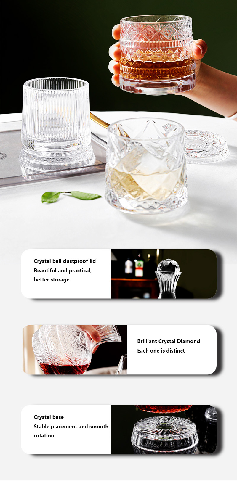 DEOUNY European Star Diamond R - Glass Decanter Whiskey review and price
