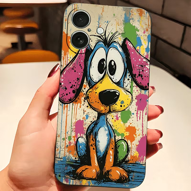 Graffiti Colored Puppy TPU Pho - Apple Iphone 15 Pro Max review and price