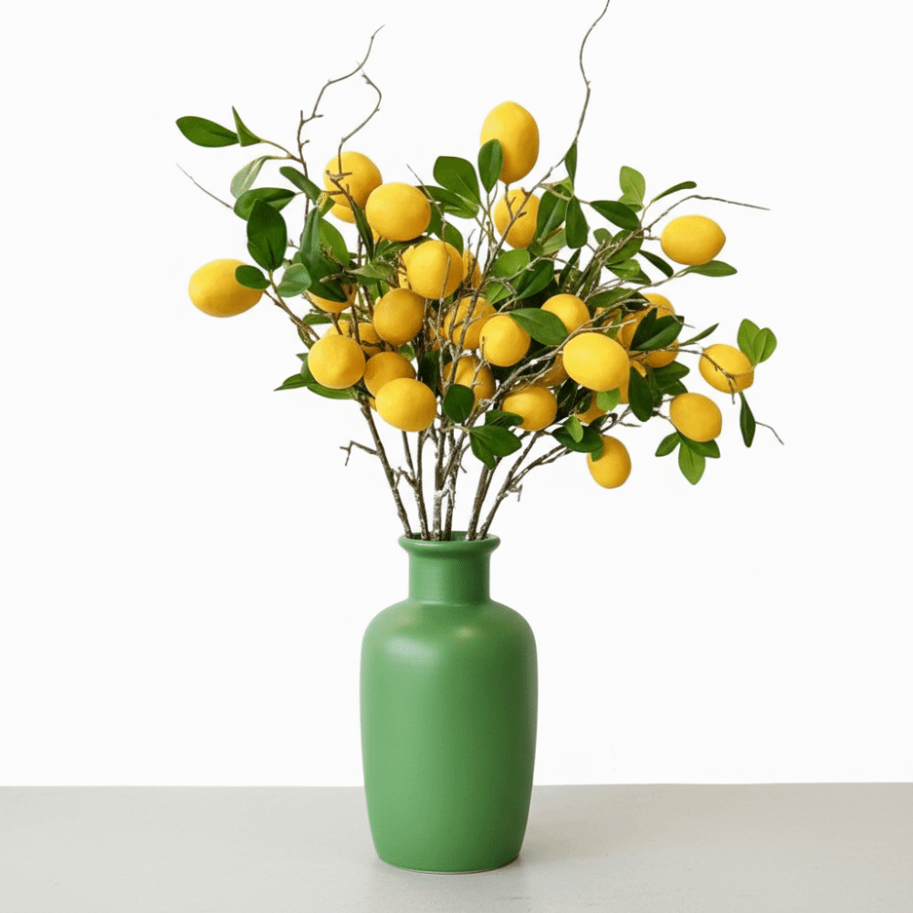 Green Leaves Artificial Lemon  - Quiet Luxury Lifestyle review and price