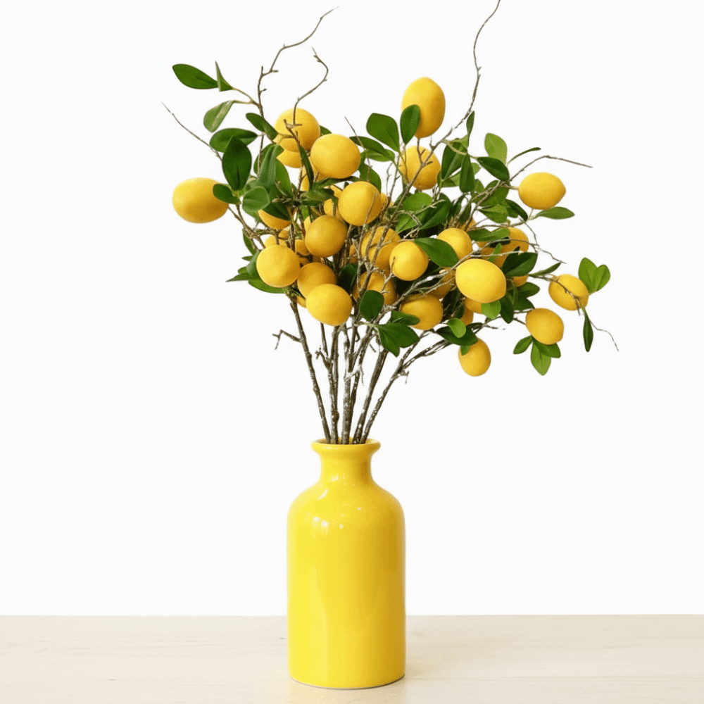 Green Leaves Artificial Lemon  - Quiet Luxury Lifestyle review and price