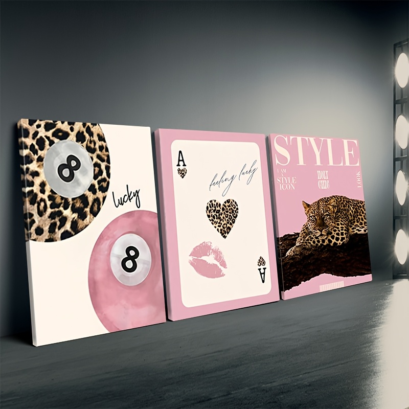 3pcs Leopard Cheetah Canvas Wa - Quiet Luxury Lifestyle review and price