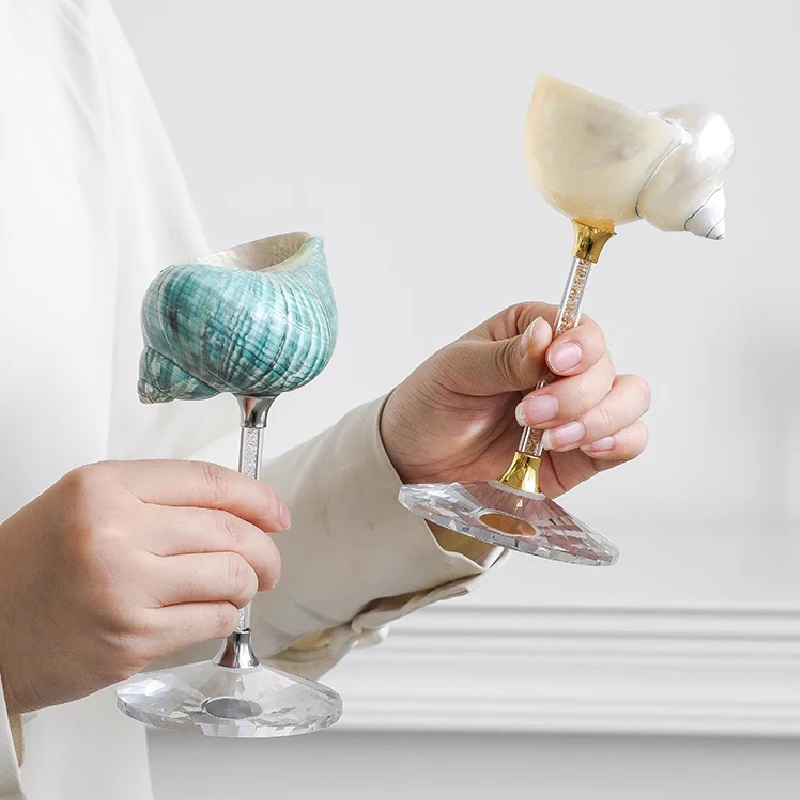 Natural Conch Shell Goblet Cre - Quiet Luxury Lifestyle review and price