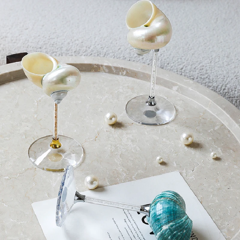 Natural Conch Shell Goblet Cre - Quiet Luxury Lifestyle review and price