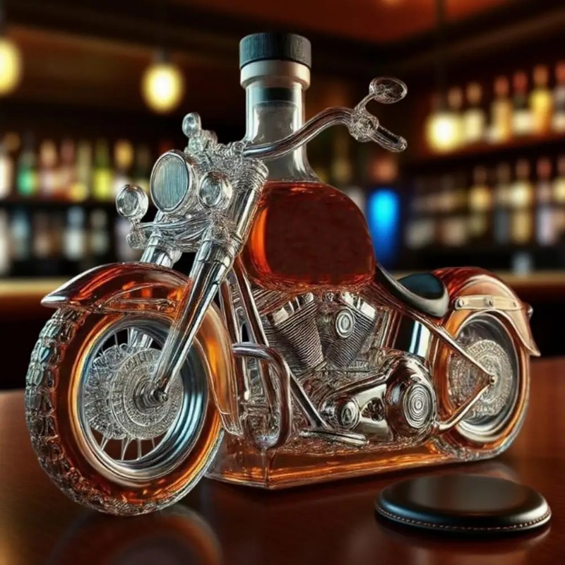 Motorcycle Style Whisky Decant - Glass Decanter Whiskey review and price