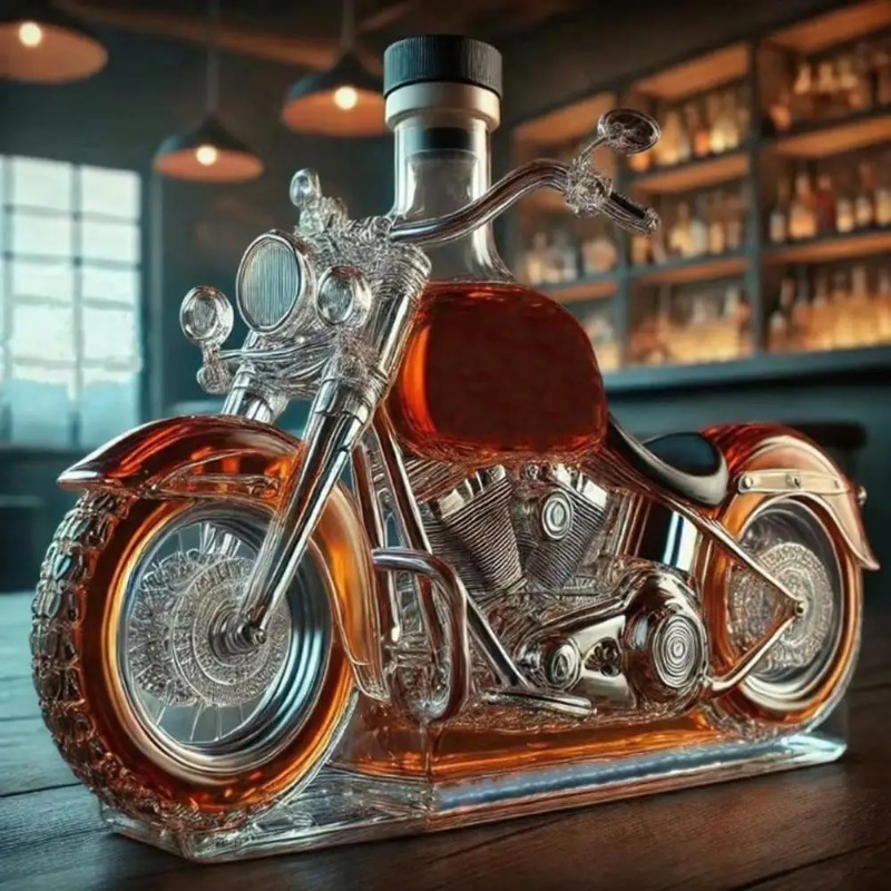 Motorcycle Style Whisky Decant - Glass Decanter Whiskey review and price