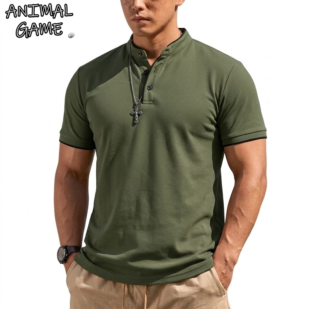 Summer Short Sleeve Henley Shi - Luxury Lifestyle Men review and price