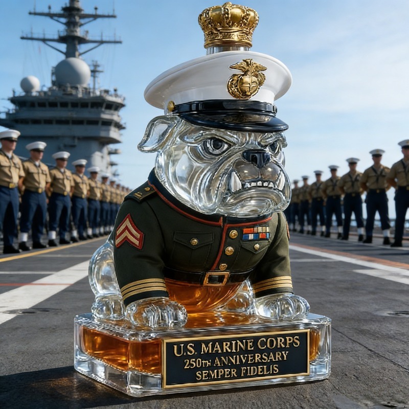 U.S. Marine Corps Bulldog Whis - Glass Decanter Whiskey review and price