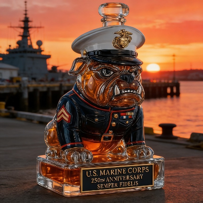 U.S. Marine Corps Bulldog Whis - Glass Decanter Whiskey review and price